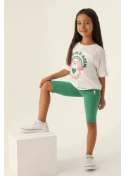 U.S. Polo Assn. بدلة برمودا كريمية للبنات