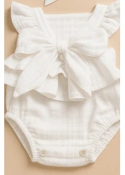 ipek atlas Baby Girl and Child Bow Bodysuit Muslin Dress