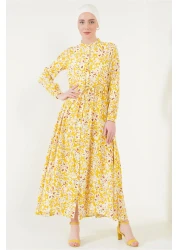 Bigdart 2144 فستان منقوش بياقة القاضي