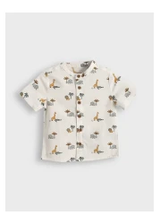 LC Waikiki قميص وشورت للأولاد الصغار مطبوع عليه فيل مكون من قطعتين