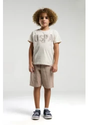 U.S. Polo Assn. يو اس بولو اسن. طفل ذكر، USPA، مرخص، بدلة علوية سفلية