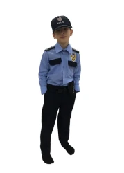 FLAŞ Boy's Blue Public Police Clothing Top and Bottom Set