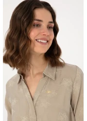 U.S. Polo Assn. Women's Stone Long Sleeve Shirt 50299438 -Vr049