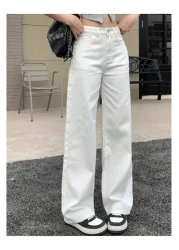 SHEVEGA White Wide Leg Wide Leg Jeans