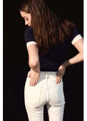 H&M بنطال جينز واسع الساق