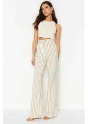  Collection Multi-Colored Striped High Waist Wide Leg Jeans TWOSS23JE00247