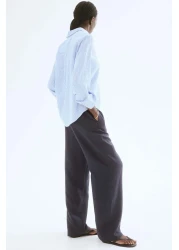 H&M بنطلون من مزيج الكتان