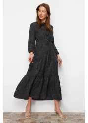  Modest تنانير سوداء منسوجة بطبقات TCTAW22EB0136