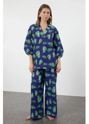  Collection 100% Cotton Fish Patterned Blouse and Pants Set - TBESS24AU00070