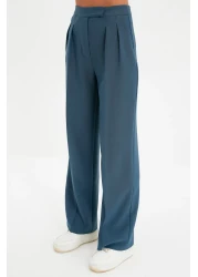  Collection بنطال منسوج عالي الخصر بأرجل واسعة - بنزين TWOAW22PL0066