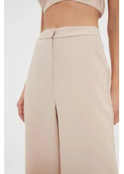  Collection بنطال منسوج بأرجل واسعة من الحجر TPRAW22PL0402