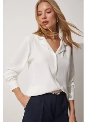 Happiness İstanbul Shawl Collar Draped Woven Shirt