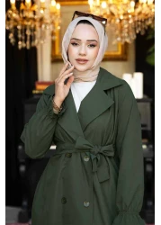 EBRUTESETTÜR معطف واق من المطر مرن بحزام متنقل