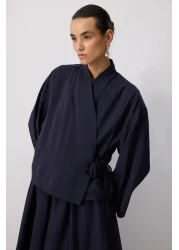 Touche Prive Flower Detail Modal Jacket Skirt Set