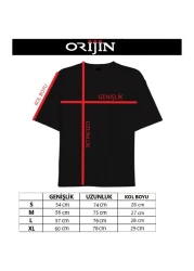 Orijin Tekstil تي شيرت أسود كبير الحجم للجنسين من One Piece Luffy Anime