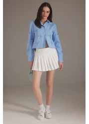  Collection قميص بفيونكة زرقاء TWOSS25GO00144