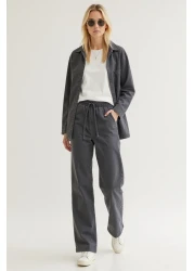 ENZİM JEANS Regular Waist Wide Leg Jeans with Elastic Waist