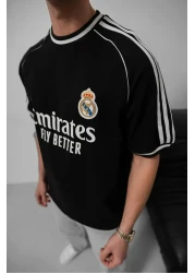 KUN SPORTSWEAR تي شيرت بريميوم نوستالجيا ريترو مقاس كبير للجنسين