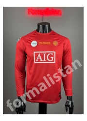 Zevıl Manchester.United Ronaldo Long Sleeve Adult Football Jersey-Red Futbol9