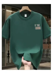 Keywest تي شيرت مطبوع عليه I'm Ok للجنسين مقاس كبير 100% قطن