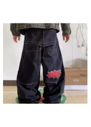 Touz Moda Y2K Vintage Graffiti Patterned Retro Baggy Unisex Jean