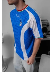 Sentinel تي شيرت مميز مطرز بشعار إيطاليا (هدية)