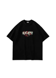 Sekizbiraltı Breakout Printed Oversize Unisex Black Tshirt