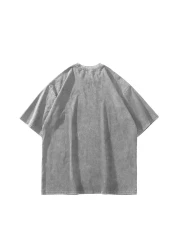 Sekizbiraltı Pink Pant Printed Oversize Unisex Washed White Tshirt