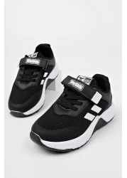 homiro حذاء فيليه باللونين الأسود والأبيض - مزين بالدانتيل والشريط