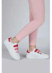 Jump 30110 حذاء رياضي كاجوال للفتيات باللون الأحمر والأبيض