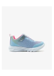 Skechers حذاء رياضي أزرق فاتح للفتيات الكبيرات - فلاش فليكر 303700 LBMT