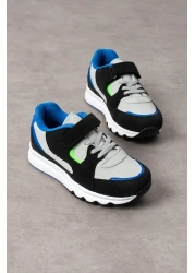 lord's ayakkabı أحذية رياضية بنعل تشريحي أسود وأخضر للأطفال