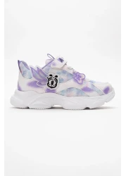 CCWAY AYAKKABI حذاء رياضي للأطفال من نوع Velcro Anorak مقاس 26-30 أبيض ليلكي