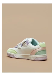 Flora Bella by Shoexpress Panelled Sneakers with Hook and Loop Closure