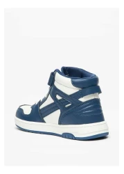 Duchini Mister Duchini Boys' Panelled Sneakers with Hook and Loop Closure