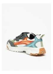 Juniors Colourblock Sneakers with Hook and Loop Closure