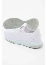 PowerSpeed حذاء رياضي مريح باللون الأبيض للجنسين من المطاط ذو أربطة