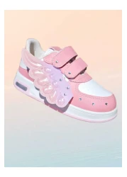 LİASSHOES حذاء رياضي للأطفال مزود بتفاصيل حجرية لامعة وشفرات مضيئة