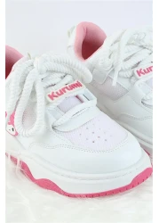 Moda Lime Unisex Children's Sports Shoes Kuromi Special Design Lace-Up and Velcro Sneakers