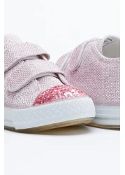 Tonny Black Children's Unisex Pink Luminous Velcro Sports Shoes Tb997