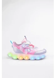 Vicco Balloon Lighted Girls Preschool Lilac Sneakers