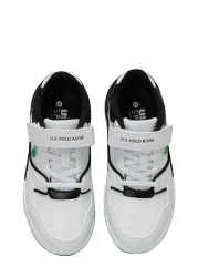 U.S. Polo Assn. U.S. Polo Assn. Martell Jr 4 Fx - Kids Sneakers, White Green Velcro