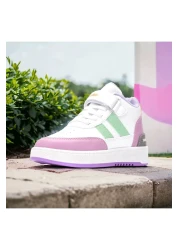 PATİK BEBE حذاء رياضي للجنسين بنمط سلة للفتيات ذو رقبة عالية