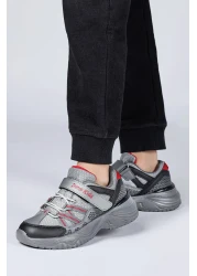 Jump 29187 Velcro Gray Unisex Kids Sneakers Casual Sneakers