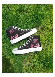 archiepet تصميم مخصص Blackpink مطبوعة عالية شفافة الوحيد أحذية رياضية للفتيات