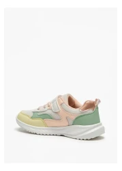 Flora Bella by Shoexpress Colourblock Sneakers with Hook and Loop Closure