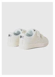 United Colors of Benetton Boy's Sneakers - Cream Color, Logo Detailed, Velcro