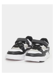 Styli Color Block Low Top Trainer Shoes with Velcro Closure