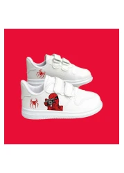 LİASSHOES حذاء رياضي للأطفال مطبوع عليه عنكبوت أبيض اللون