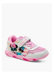 DİSNEY حذاء رياضي مضيء مطبوع عليه ميني وديزي مع قفل بخطاف وحلقة